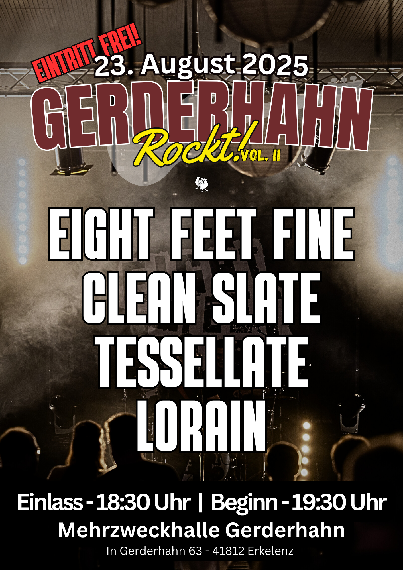 Gerderhahn Rockt - A3 hoch - 1 Gerderhahn Rockt - A3 hoch - 1