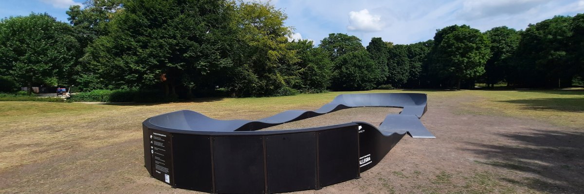 Mobile Pumptrack-Anlage im Ziegelweiherpark Mobile Pumptrack-Anlage im Ziegelweiherpark