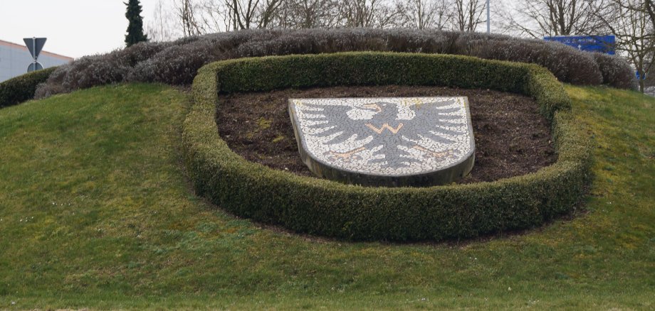 Wappen von Bad Windsheim im Kreisverkehr