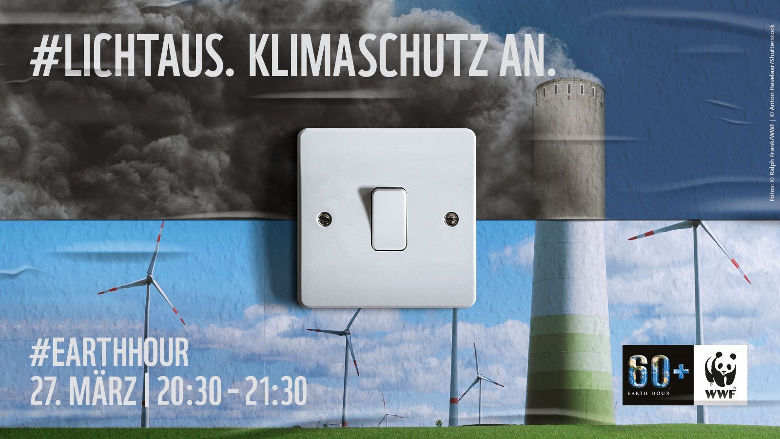 Das Plakat zur Earth Hour am 27. März "Lichtaus. Klimaschutz an."