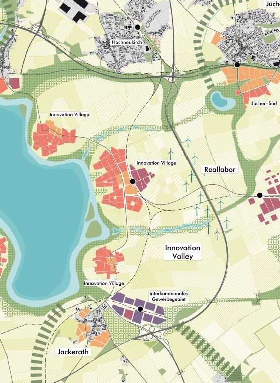 Zweckverband LandFolge Garzweiler gestaltet Zukunft - Karte Innovation Valley