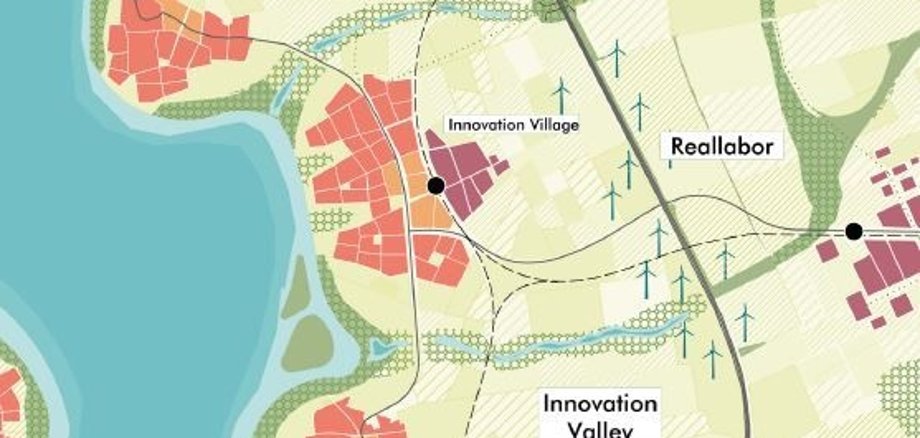 Zweckverband LandFolge Garzweiler gestaltet Zukunft - Karte Innovation Valley