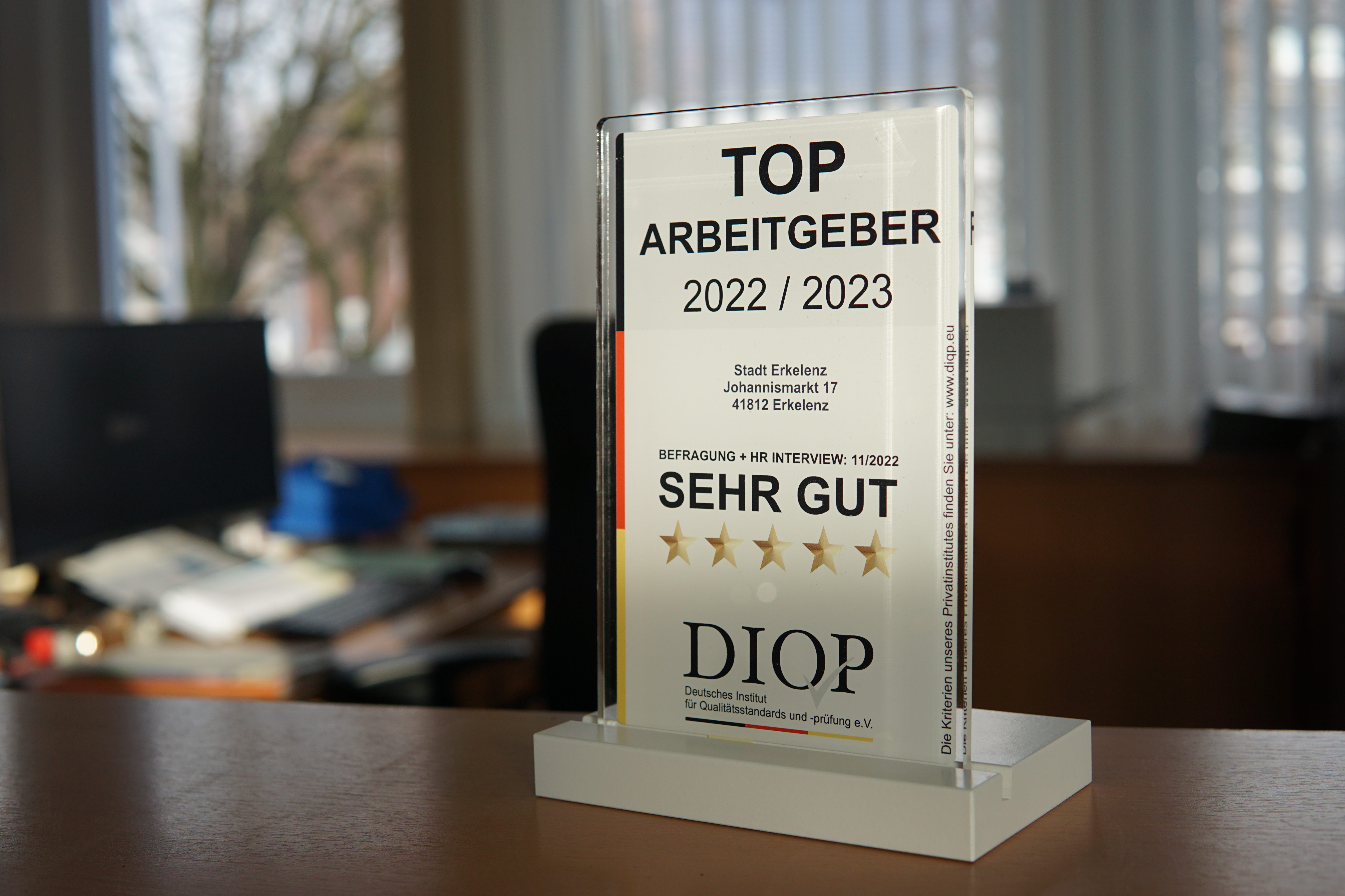 Die Stadt Erkelenz ist als TOP Arbeitgeberin ausgezeichnet worden.