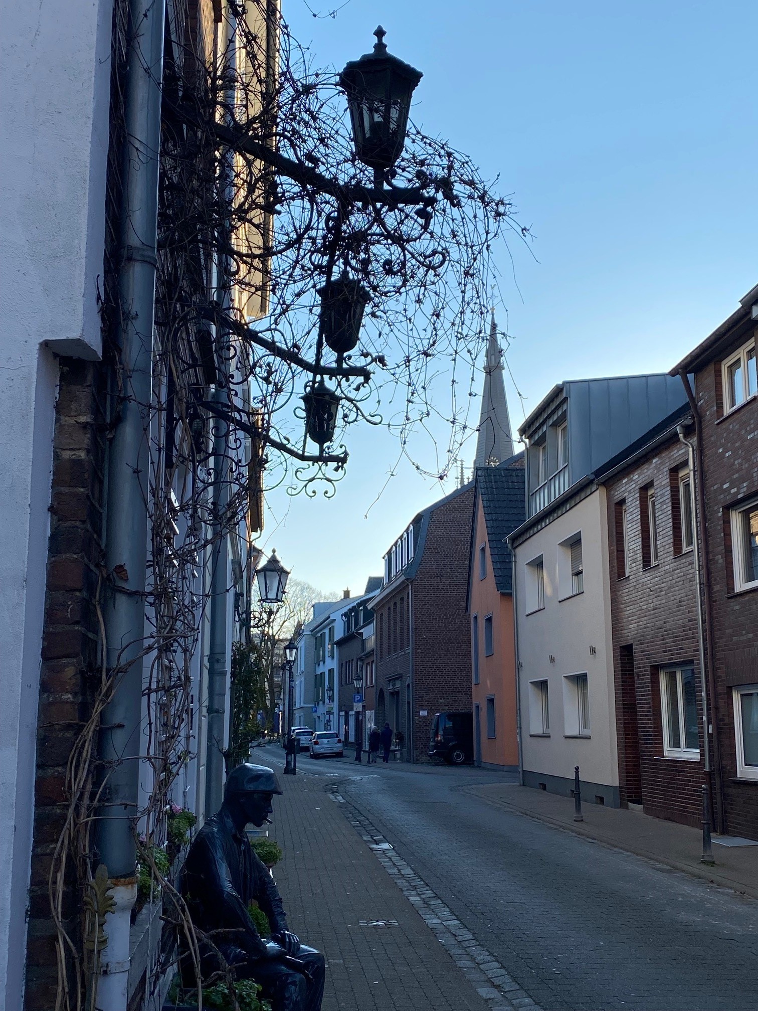 Straßenlaternen auf der Brückstraße in Erkelenz
