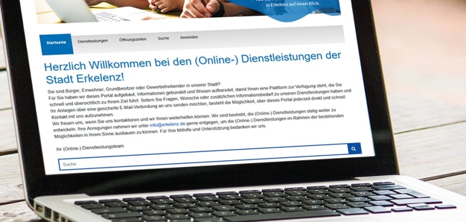 Digitale Services in Erkelenz gibt es über das Dienstleistungsportal.