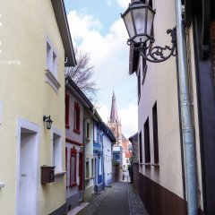 Blick in die Patersgasse mit Blick auf St. Lambertus