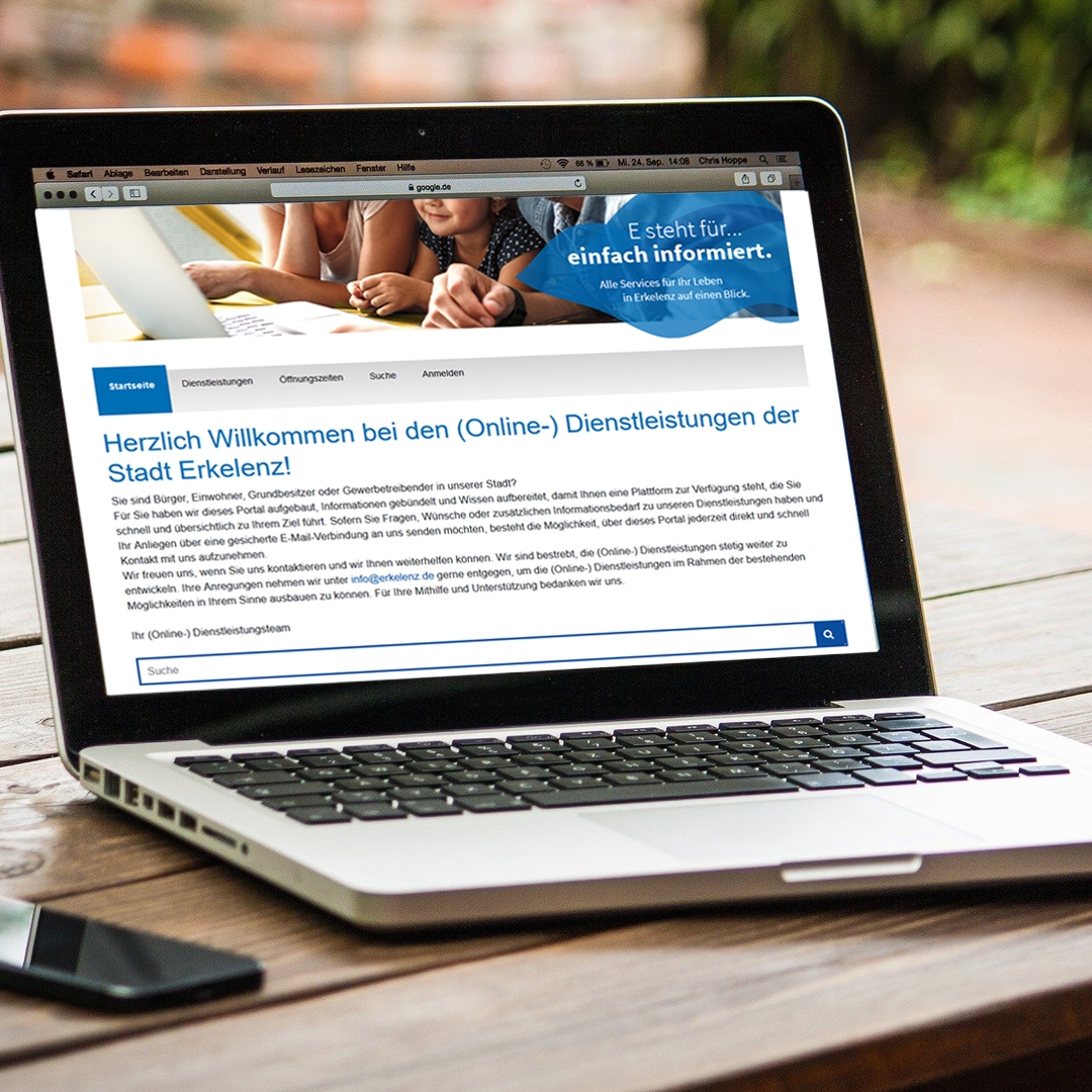 Digitales Dienstleistungsportal bei der Stadt Erkelenz