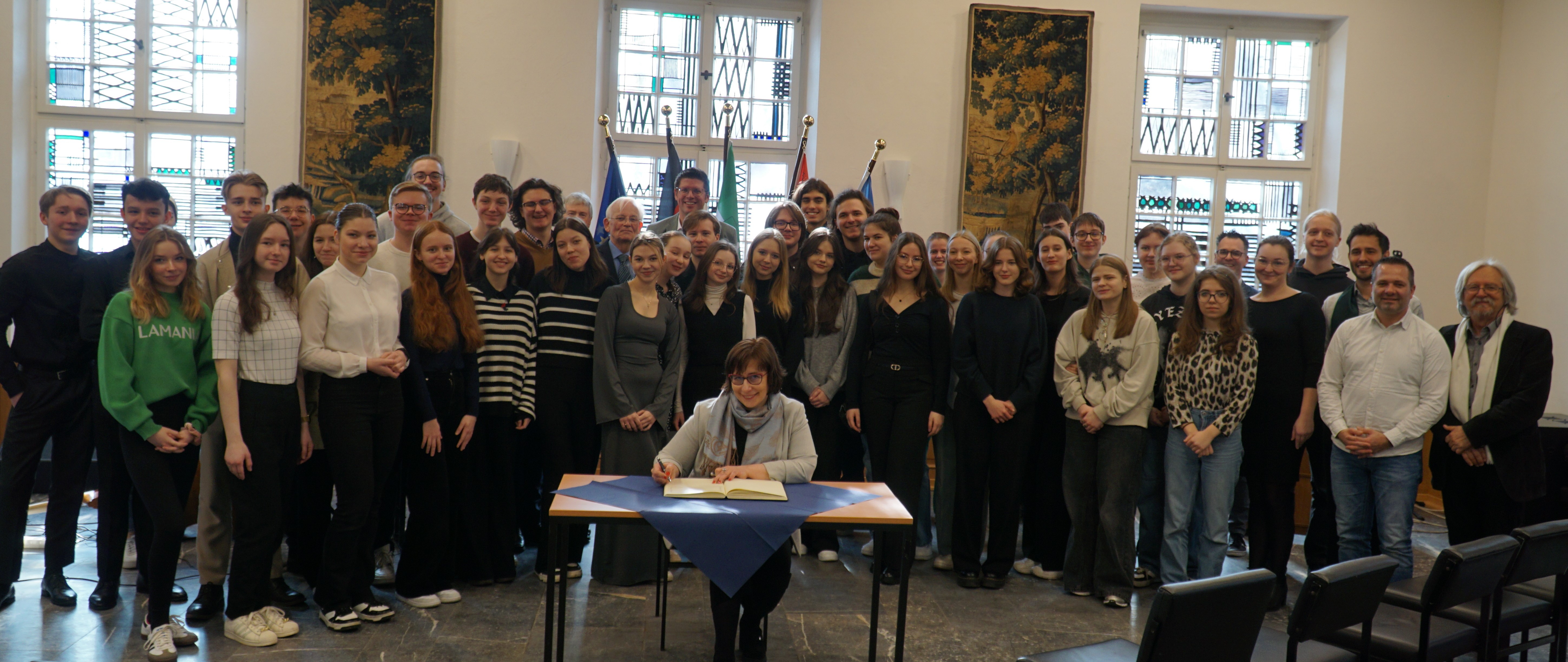 Gruppenfoto Eintrag ins Gästebuch