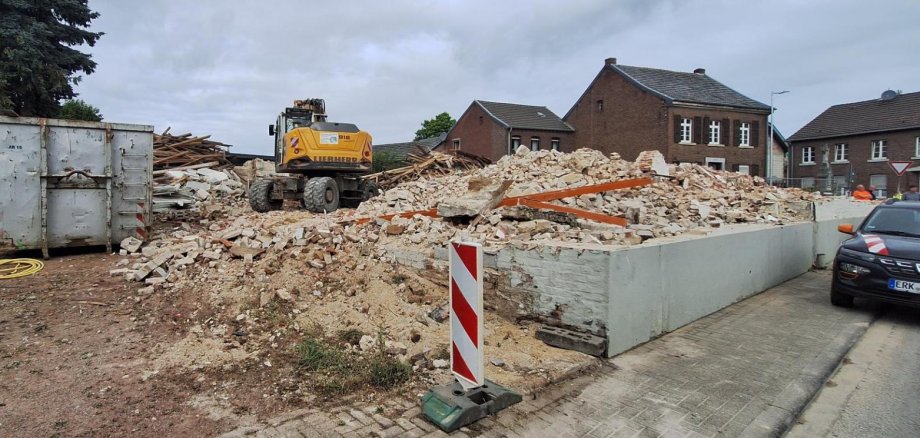 abgerissenes Gebäude in Gerderath