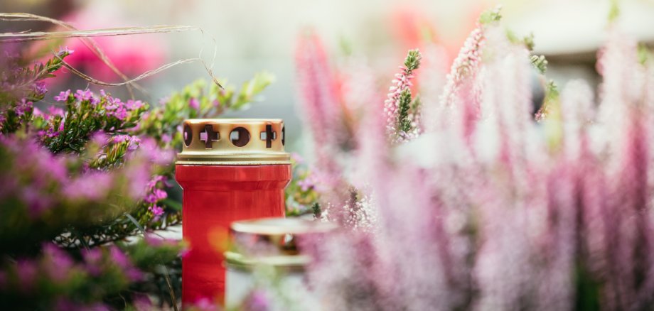 Candle at the cemetery, funeral Candle at the cemetery, funeral