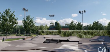 Seitenansicht Skatepark
