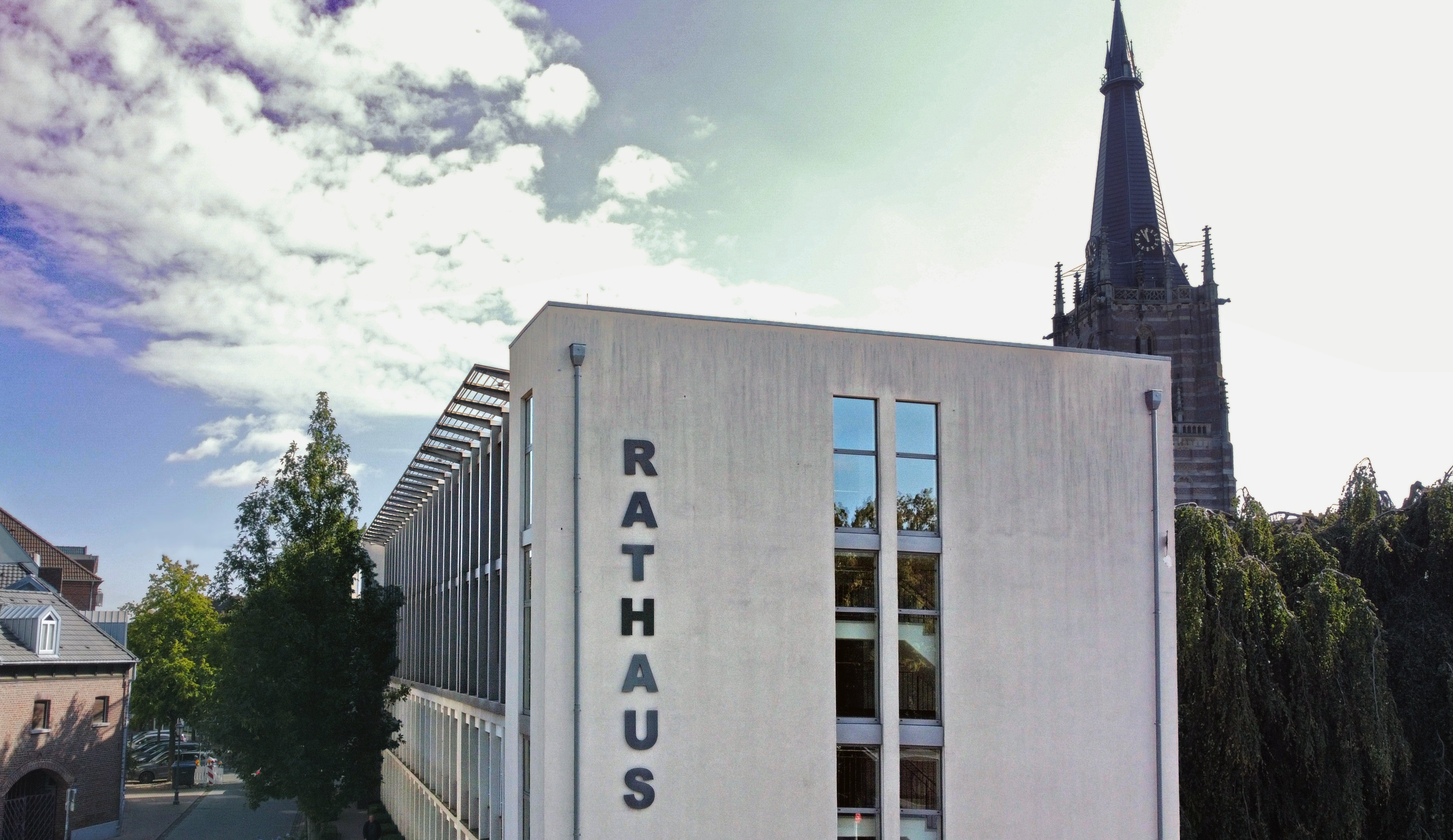 Drohnenaufnahme Stadtverwaltung