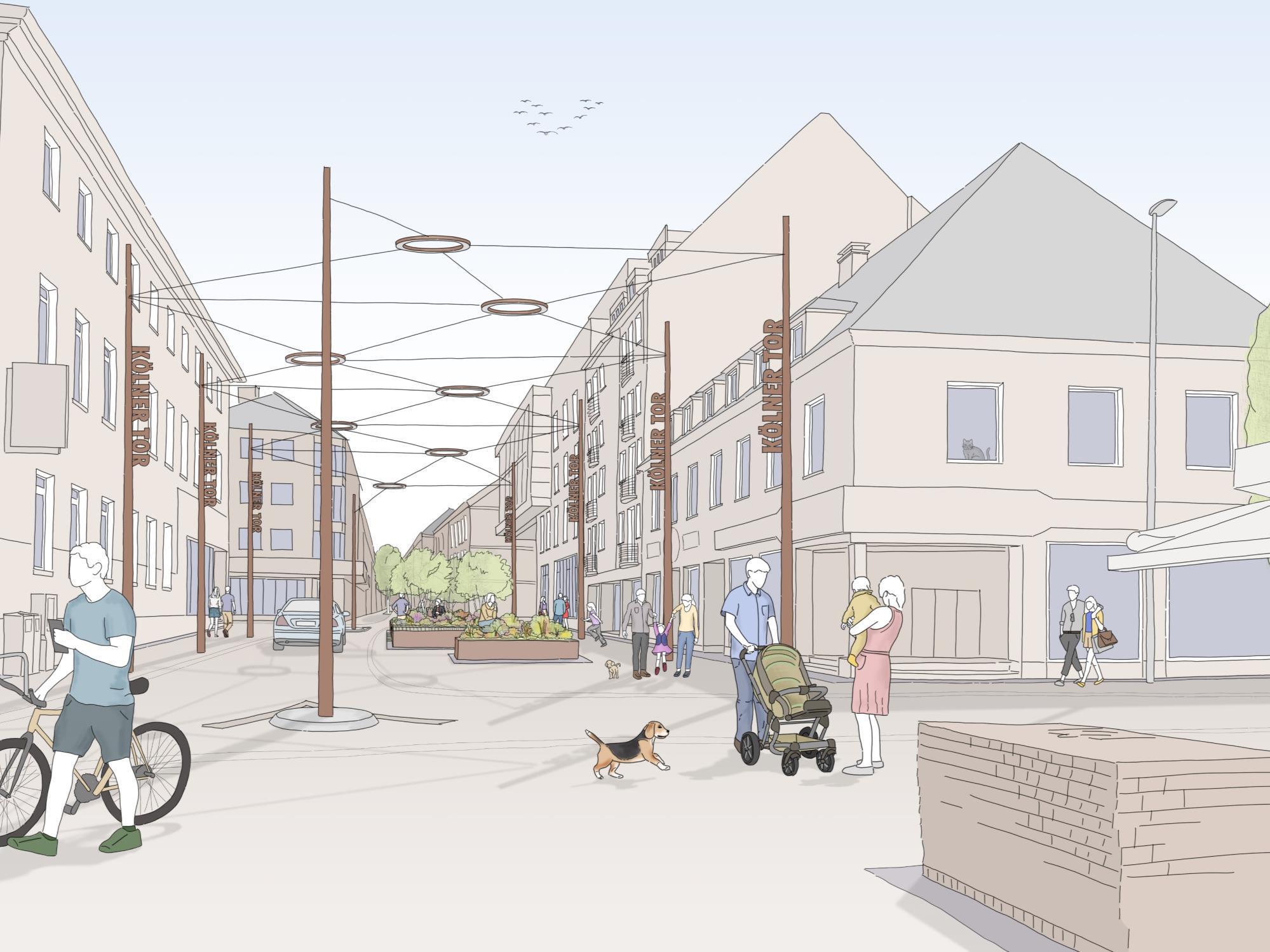 Visualisierung Kölner Tor, Konzept aus September 2023