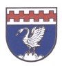 Wappen der ehemaligen Gemeinde Schwanenberg: Das Wappen zeigt unter einem silbernen (weißen) Schildhaupt, darin ein roter Wechselzinnenbalken, in Blau einen silbernen (weißen) Schwan, der auf einem silbernen (weißem) Dreiberg steht. Das Wappen weist auf die frühere Zugehörigkeit von Schwanenberg zum Reichsgut Wickrath hin. Der Doppelzinnenbalken entstammt dem Wappen der einstigen Grundherren von Quadt. Der Schwan bezieht sich auf den Ortsnamen.