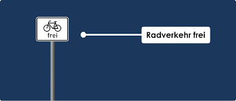 Schild Radverkehr frei