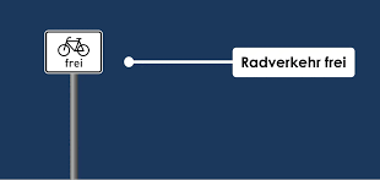 Schild Radverkehr frei