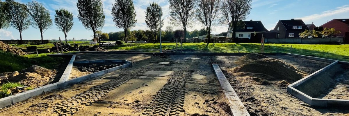 Erschließungsarbeiten im Baugebiet Grantherath/Brunnenstraße.