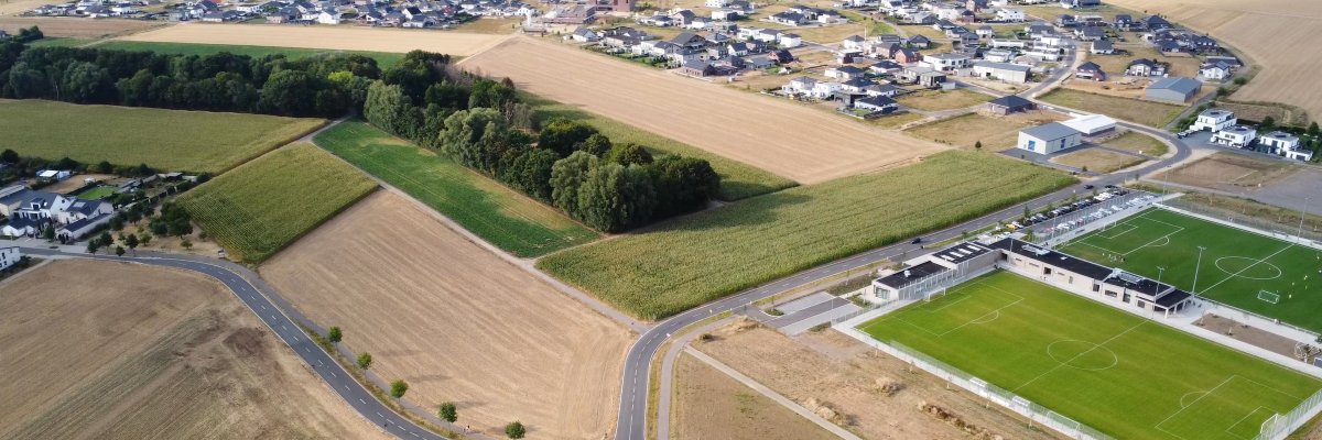 Umsiedlungsstandort Keyenberg, Kuckum, Westrich und Berverath: Drohnenaufnahme